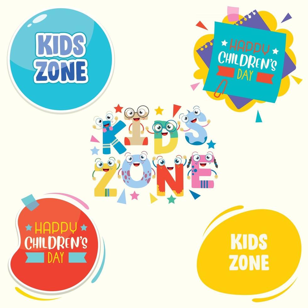 Concept Of Kids Zone vector