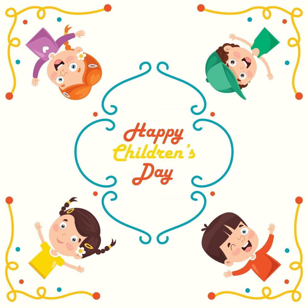 concepto de día de los niños felices vector