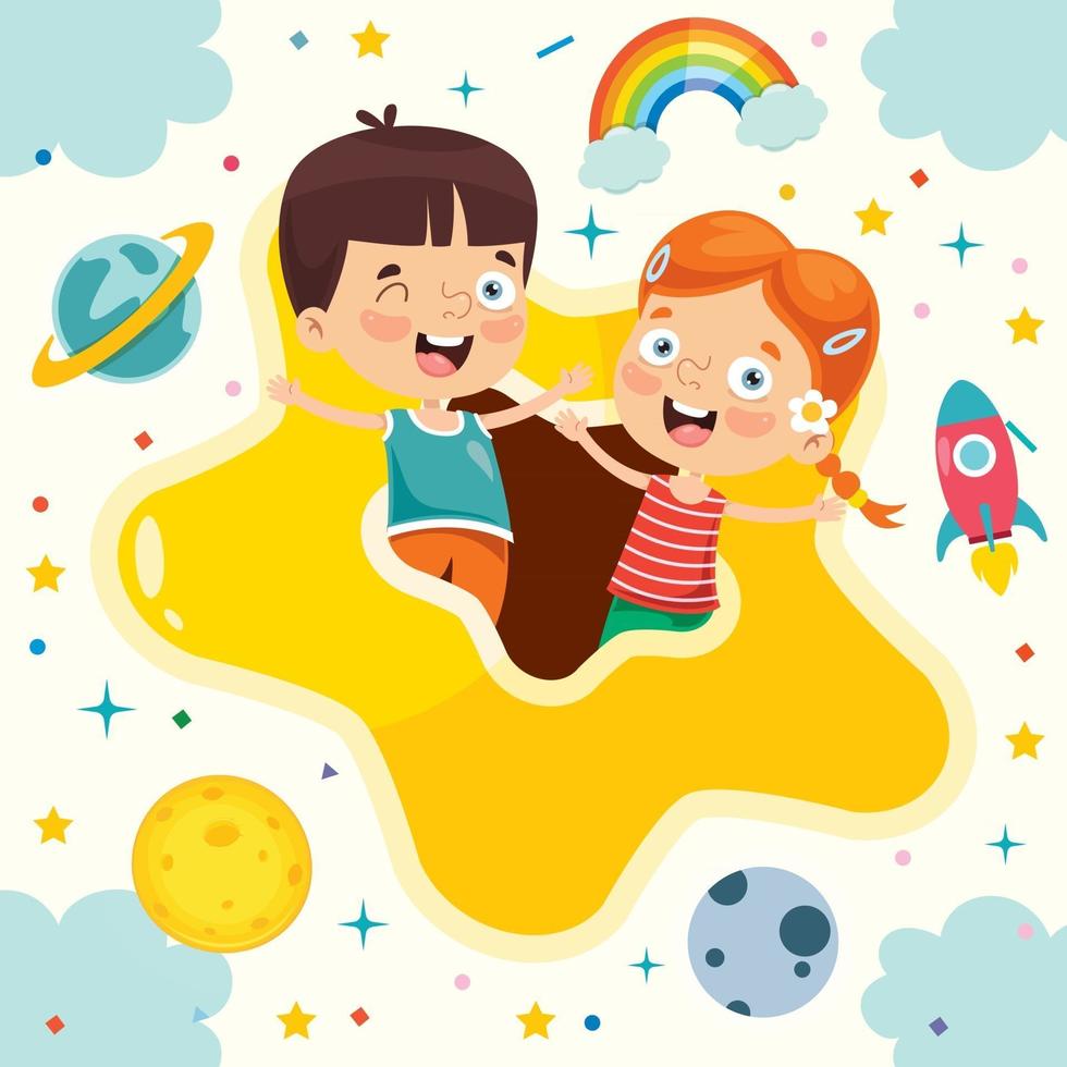 Concept Of Happy Kids Day vector