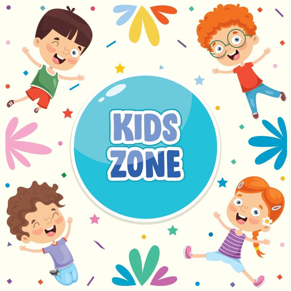 Concept Of Kids Zone vector