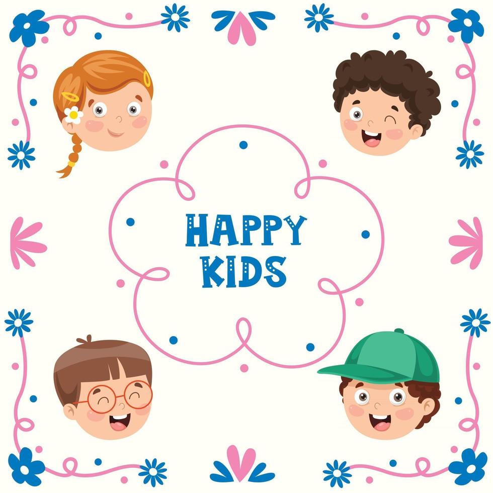 concepto de día de los niños felices vector