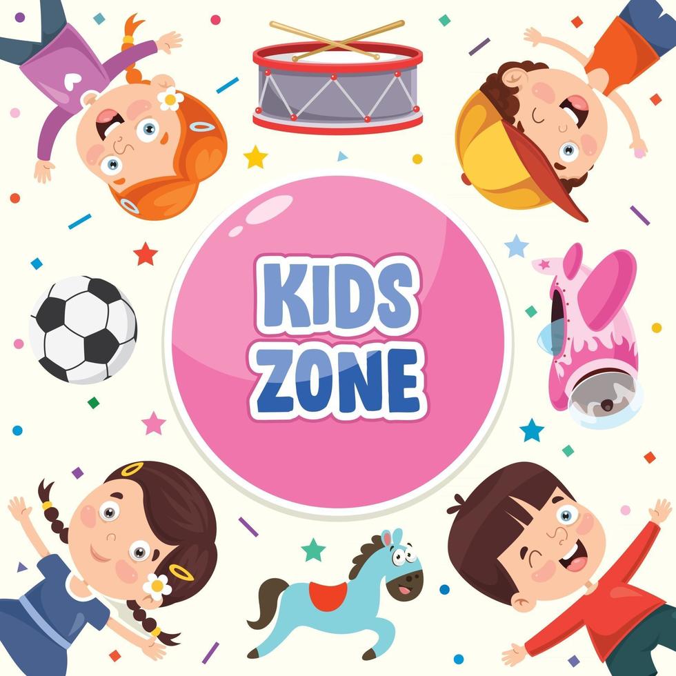 Concept Of Kids Zone vector