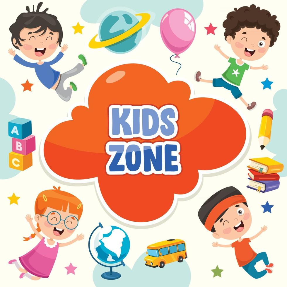 Concept Of Kids Zone vector