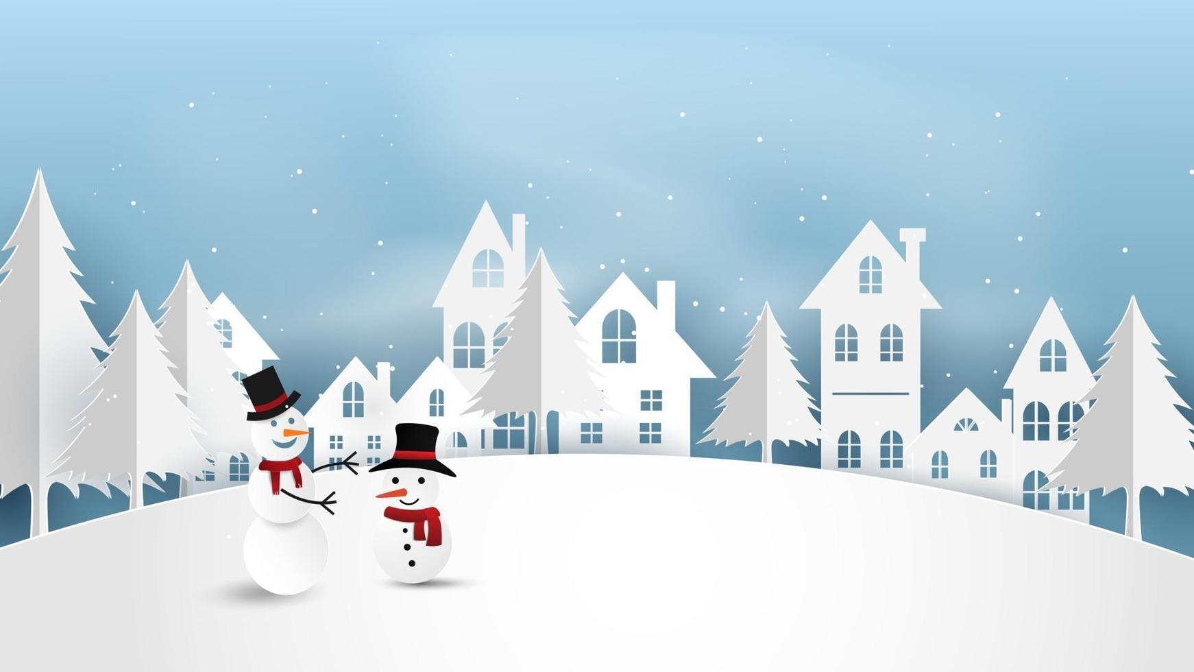 Christmas and snowman vector