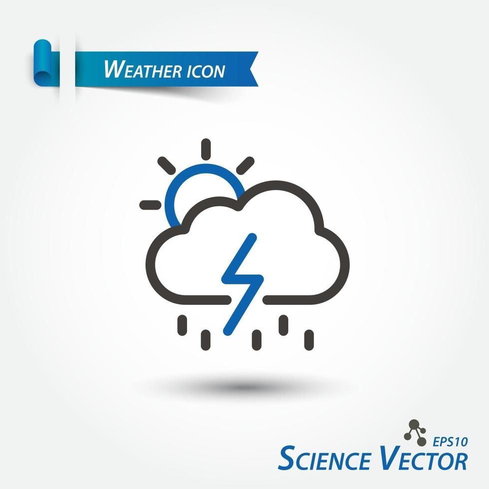 vector científico de icono de pronóstico del tiempo