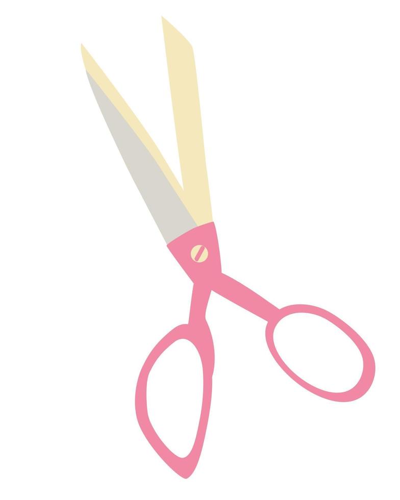 Stationery scissors icon Accessories for sewing needlework stationery and scrapbooking Handmade accessorise Item for an office or school Isolated vector illustration flat design