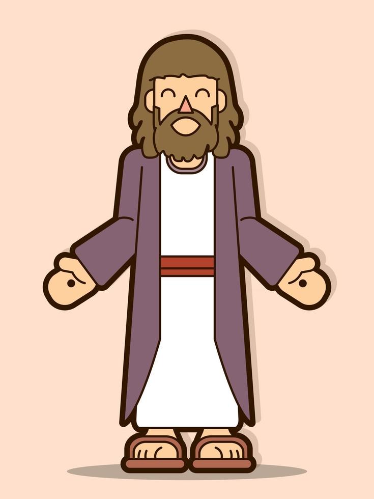 jesus dibujos animados cristiano cómico 2560968 Vector en Vecteezy