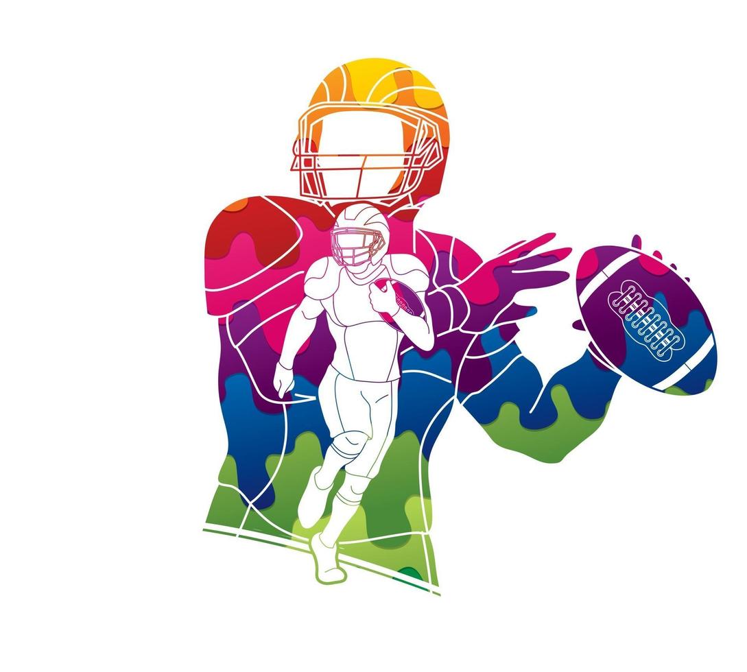 American Football Player Action vector