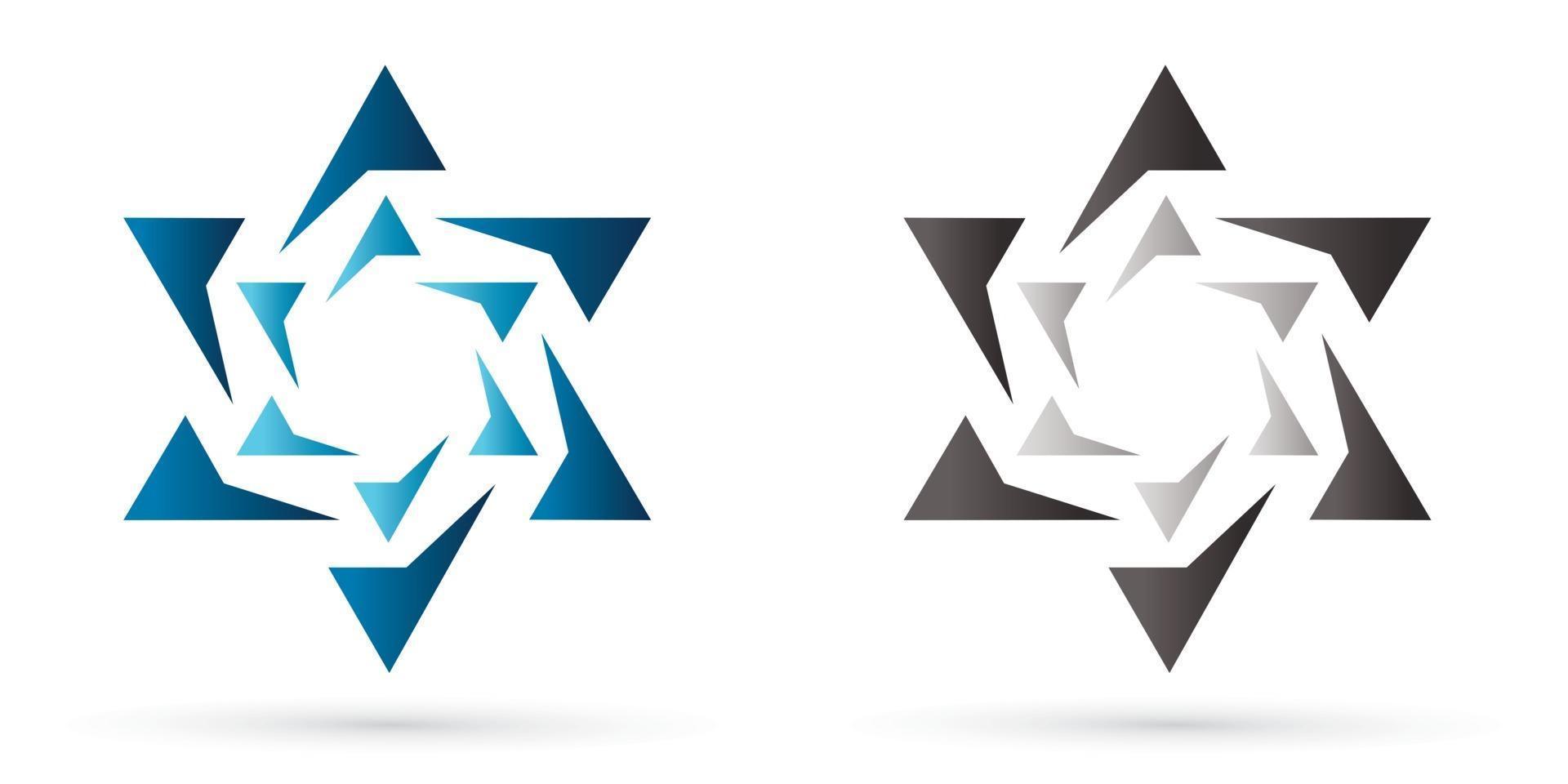 Modern Israel Star vector