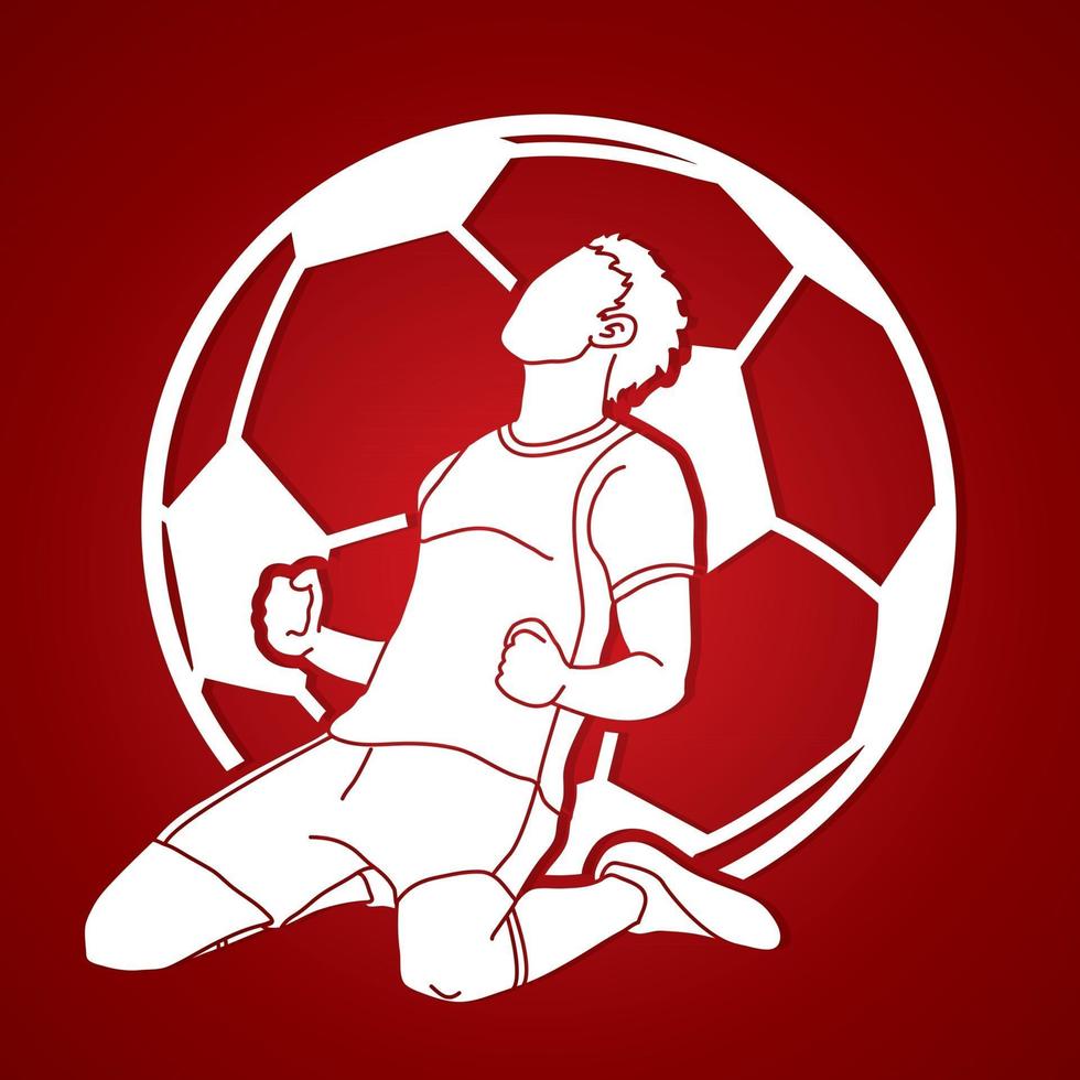 Silhouette Soccer Sport Player Action vector