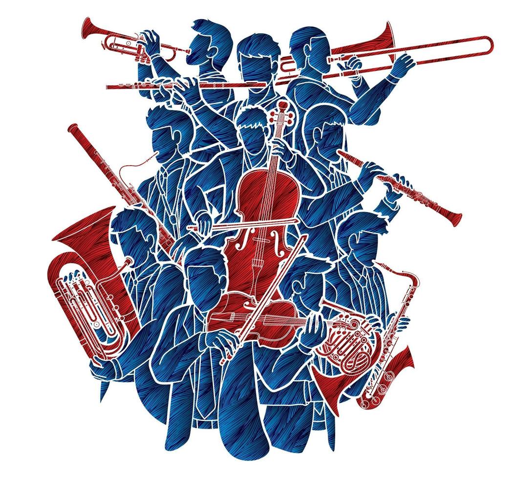 Orchestra Musician with Instrument vector