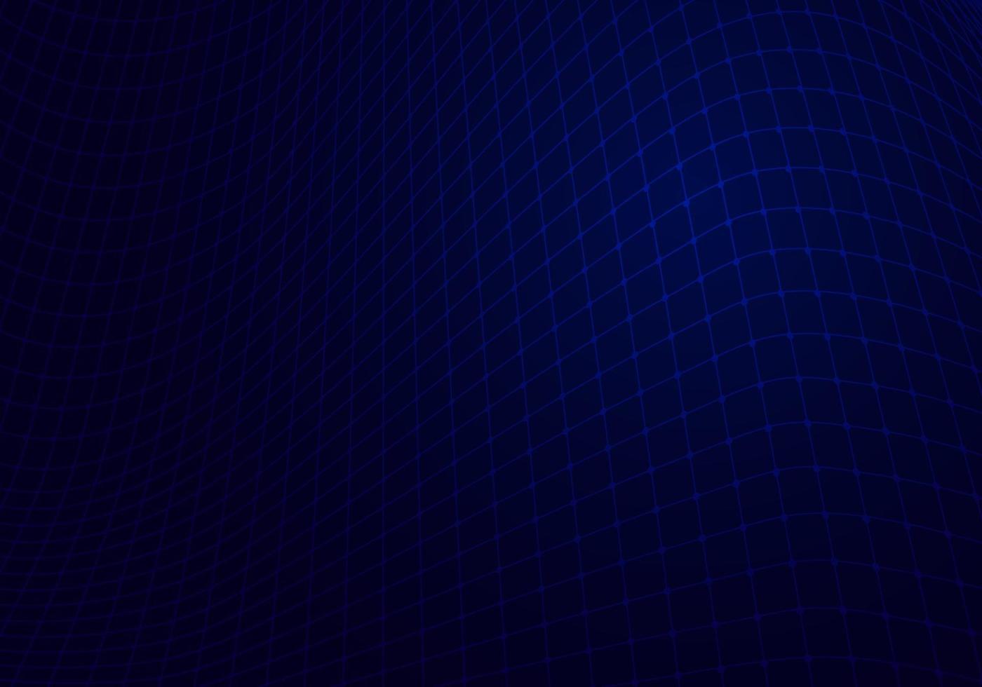 Abstract blue mesh grid network on dark background technology digital concept vector