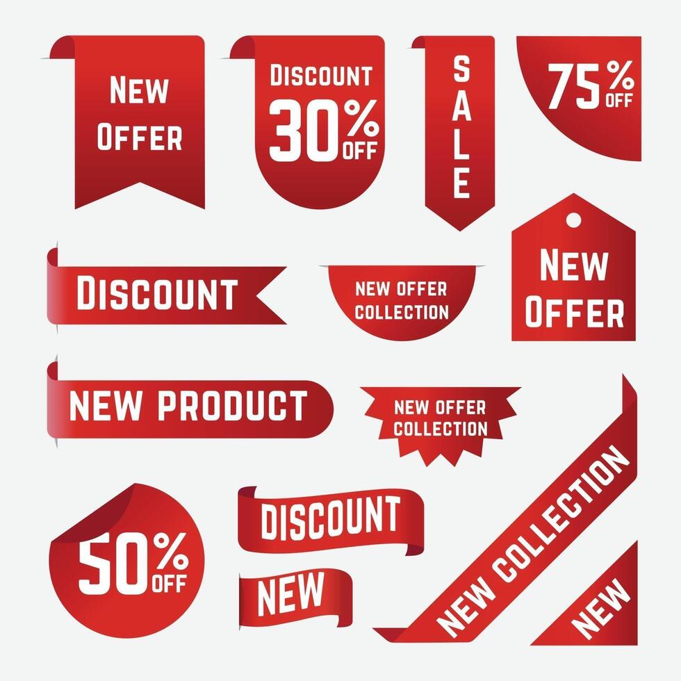 discount price label set collection vector