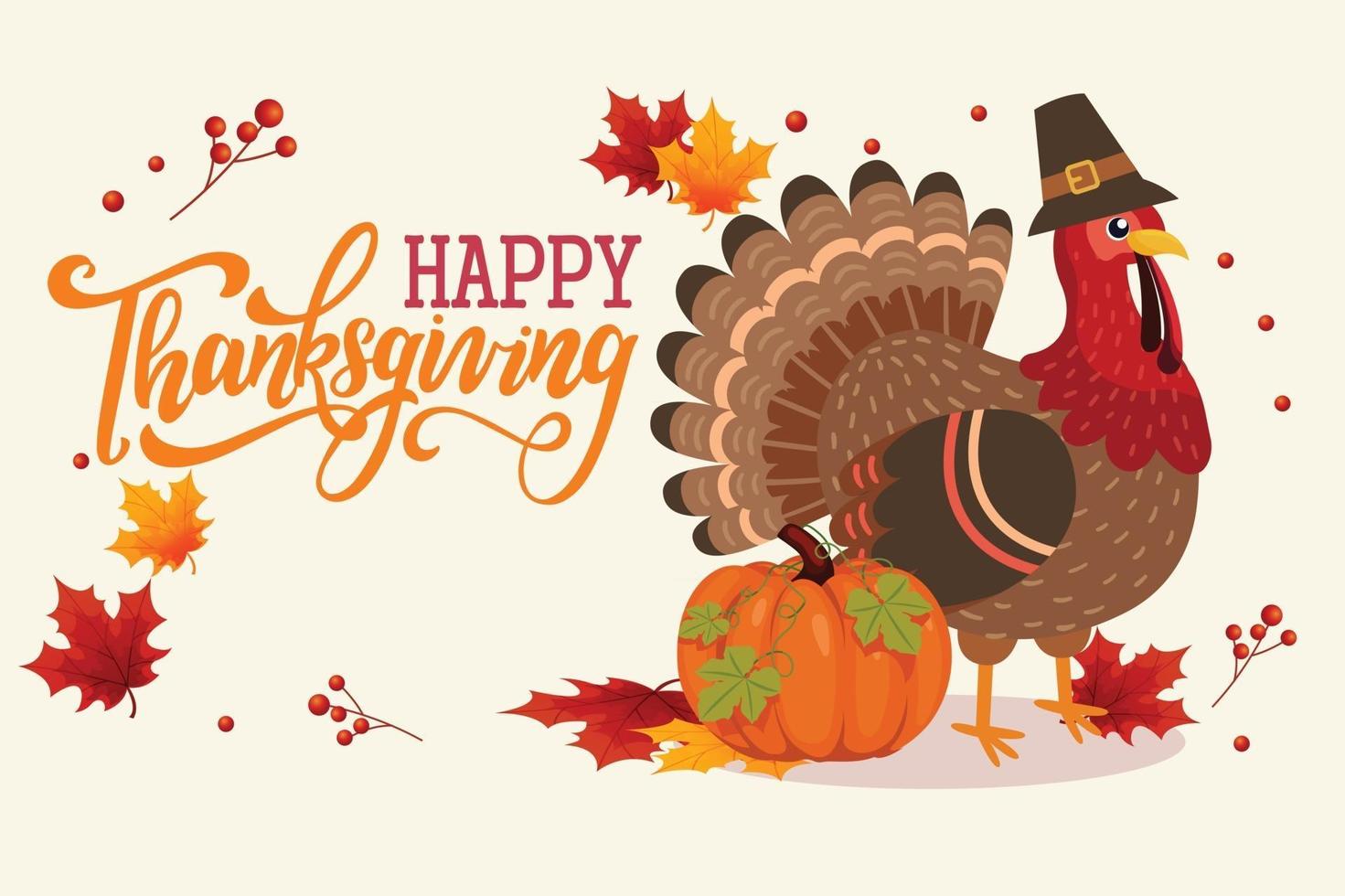 thanksgiving greeting card template vector