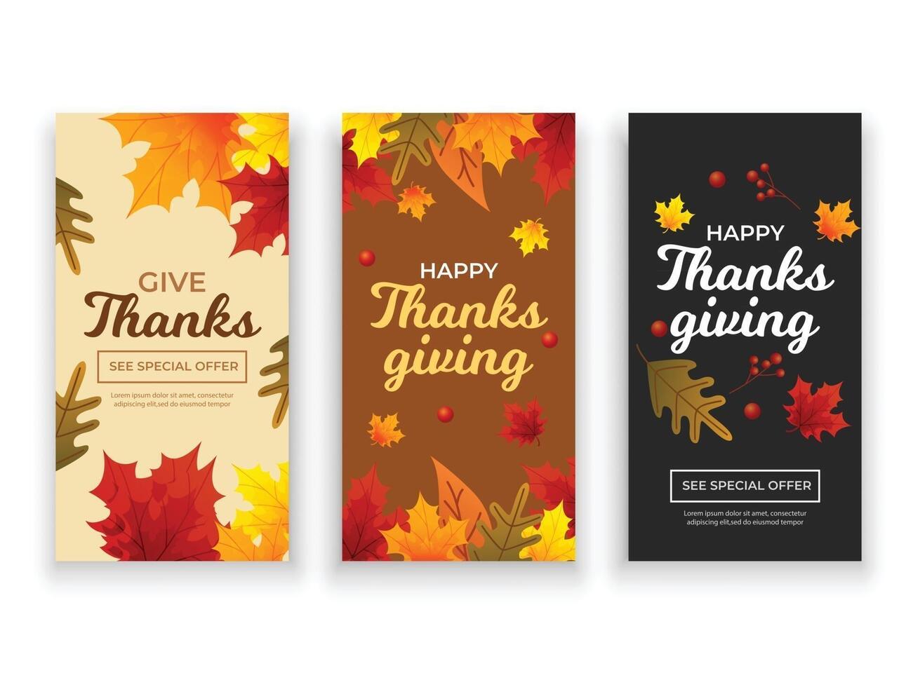 thanksgiving greeting card template vector