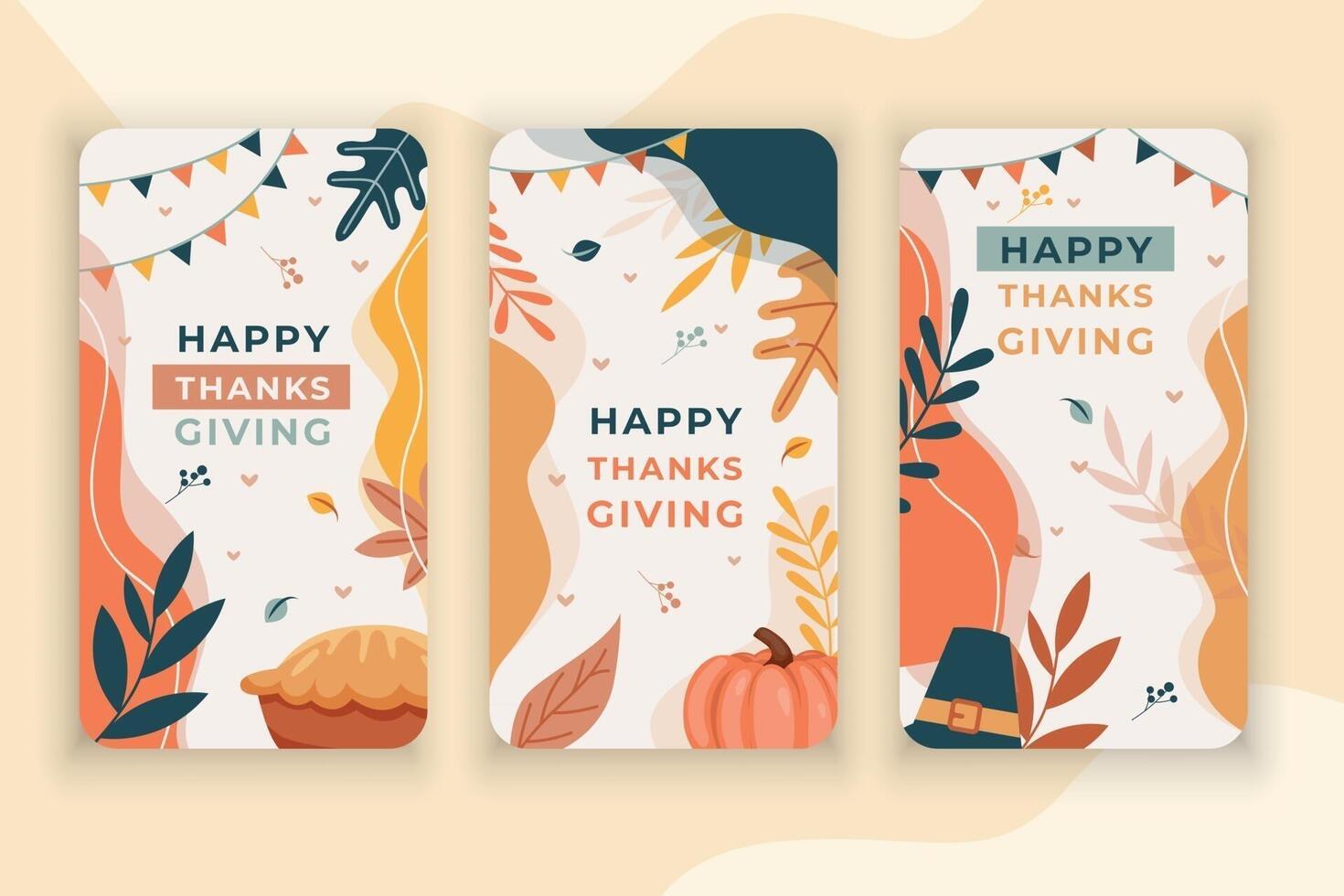thanksgiving greeting card template vector