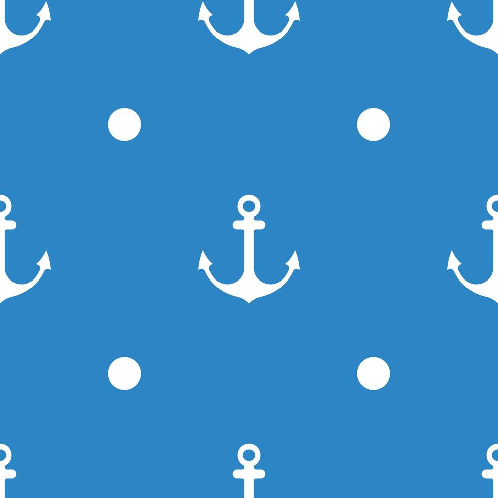 Anchor Seamless Pattern flat design Vector Illustration.