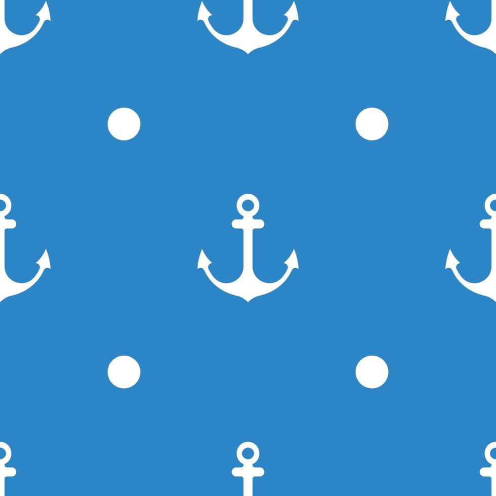 Anchor Seamless Pattern flat design Vector Illustration.