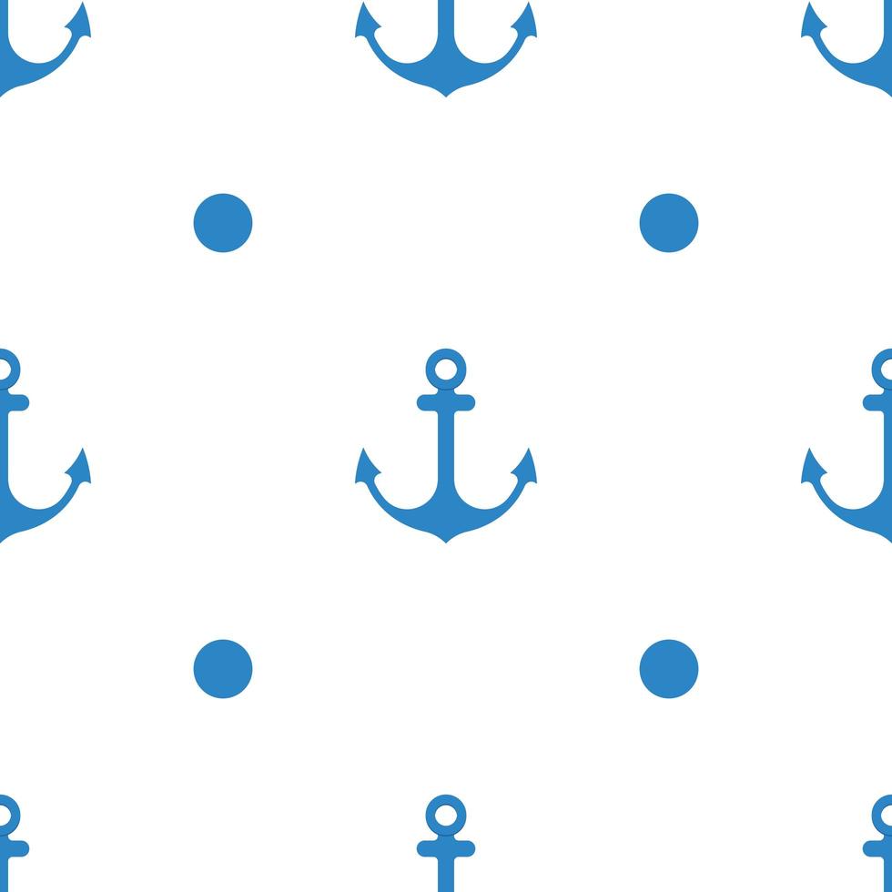 Anchor Seamless Pattern flat design Vector Illustration.
