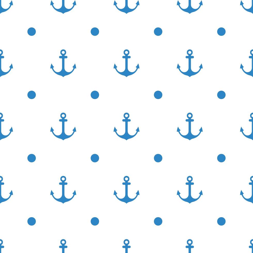 Anchor Seamless Pattern flat design Vector Illustration.