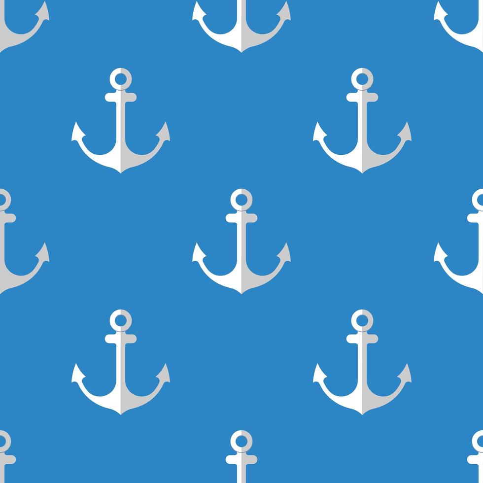 Anchor Seamless Pattern flat design Vector Illustration.