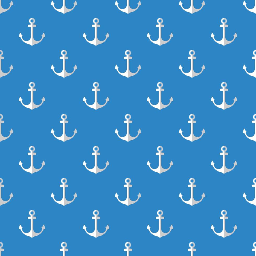 Anchor Seamless Pattern flat design Vector Illustration.
