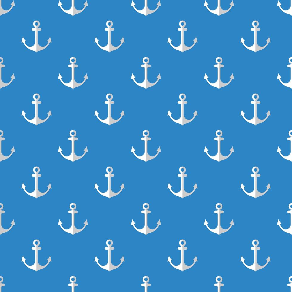 Anchor Seamless Pattern flat design Vector Illustration.