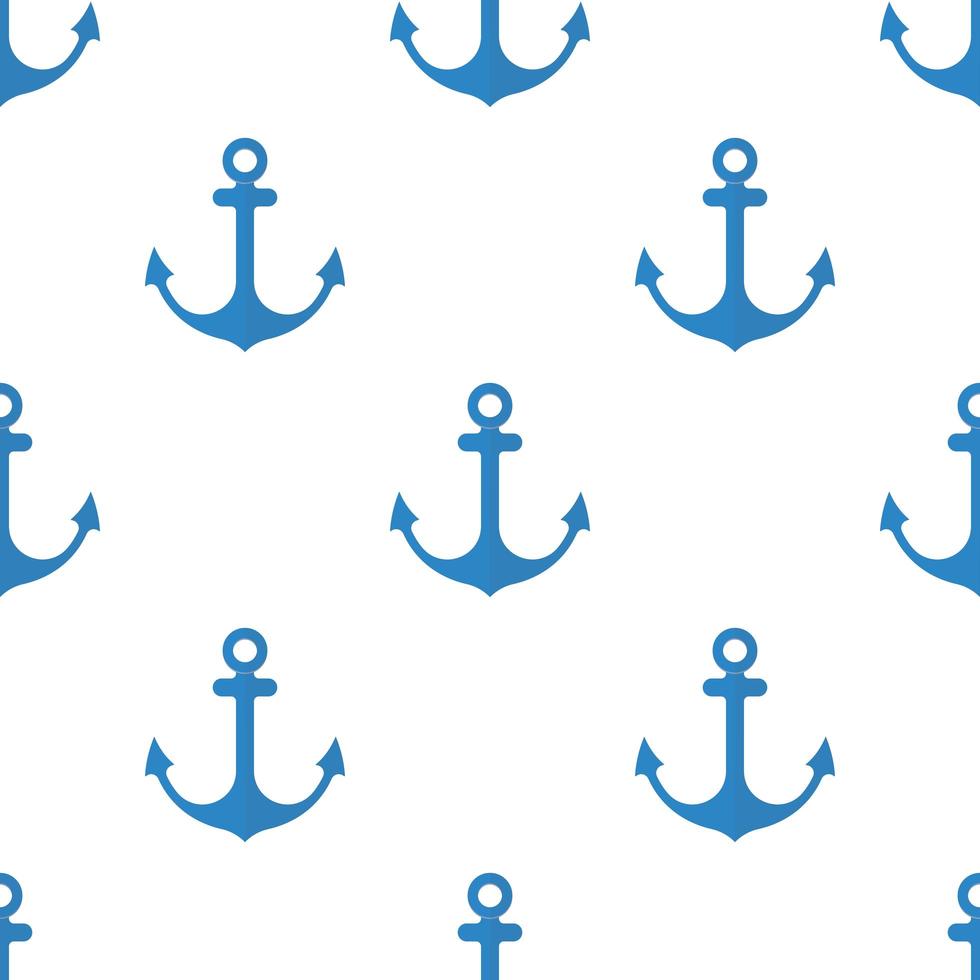 Anchor Seamless Pattern flat design Vector Illustration.