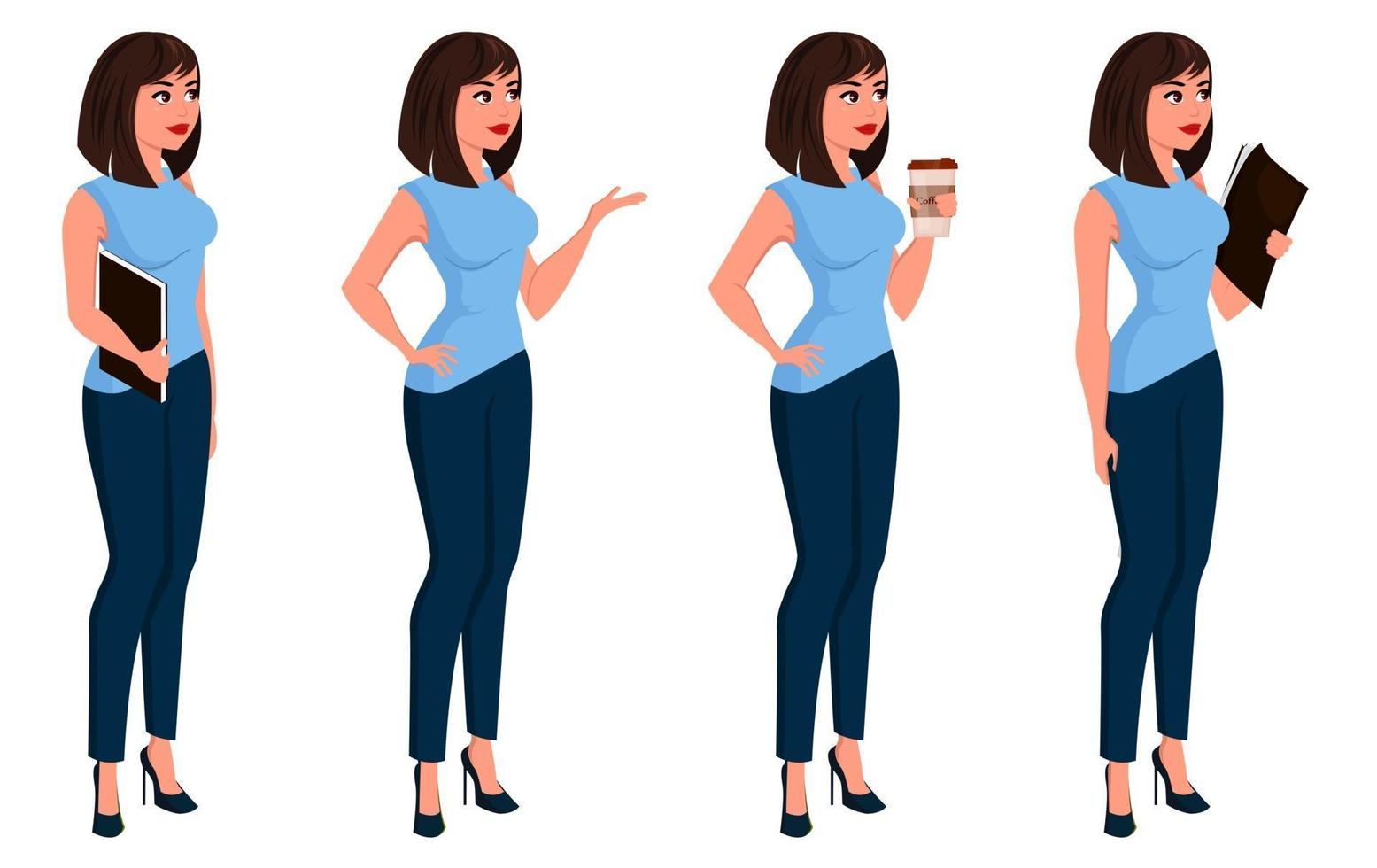 Business woman in office clothes vector