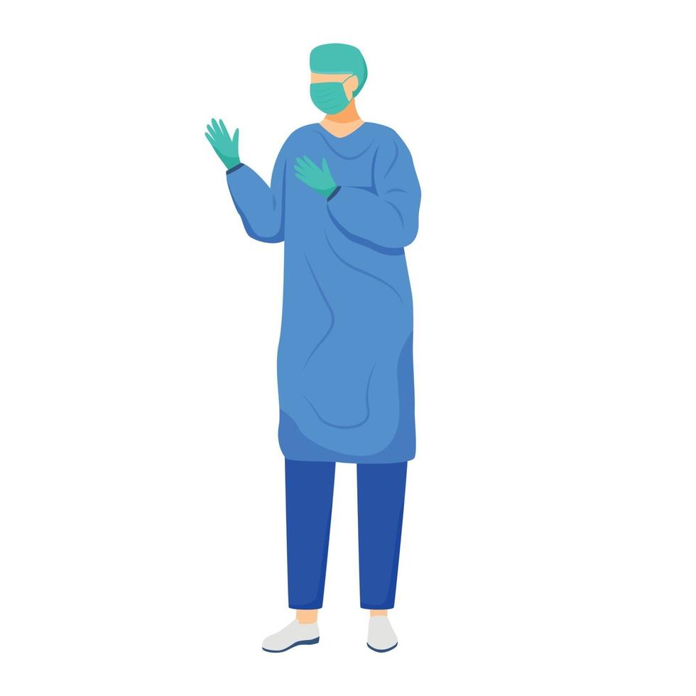 Surgeon flat vector illustration