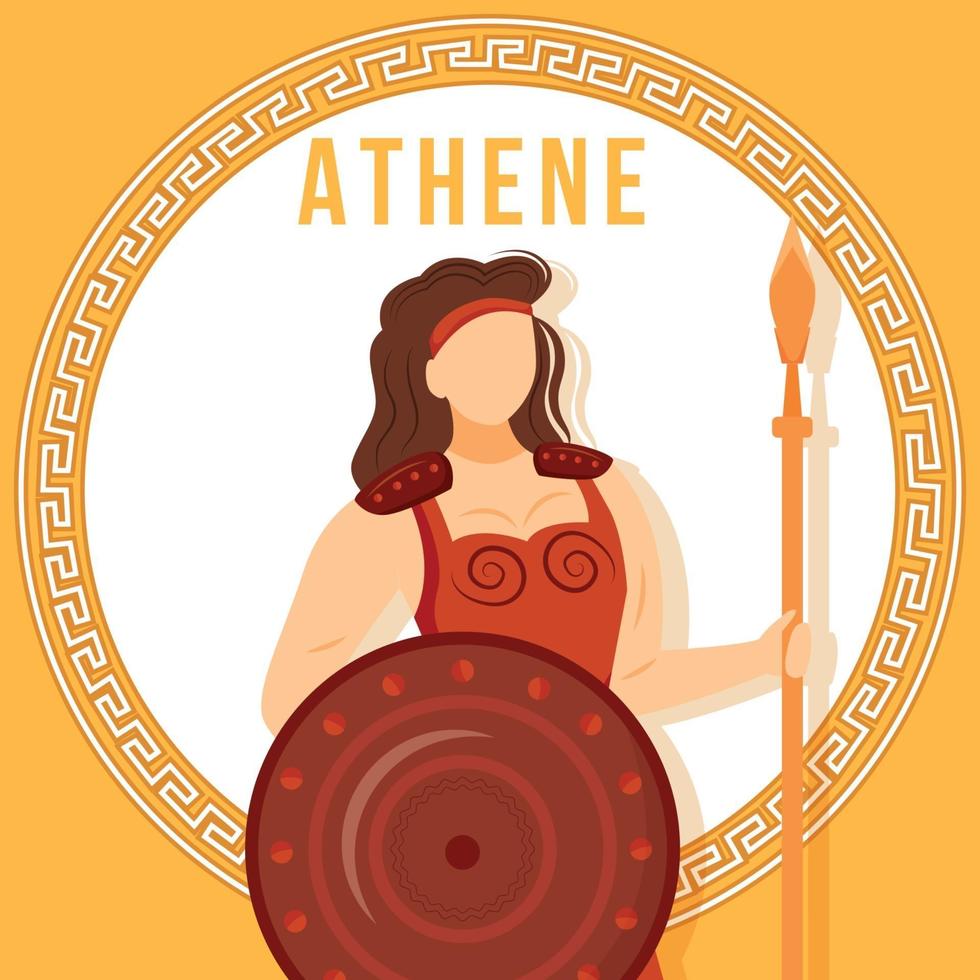 maqueta de publicación de redes sociales de athene orange vector