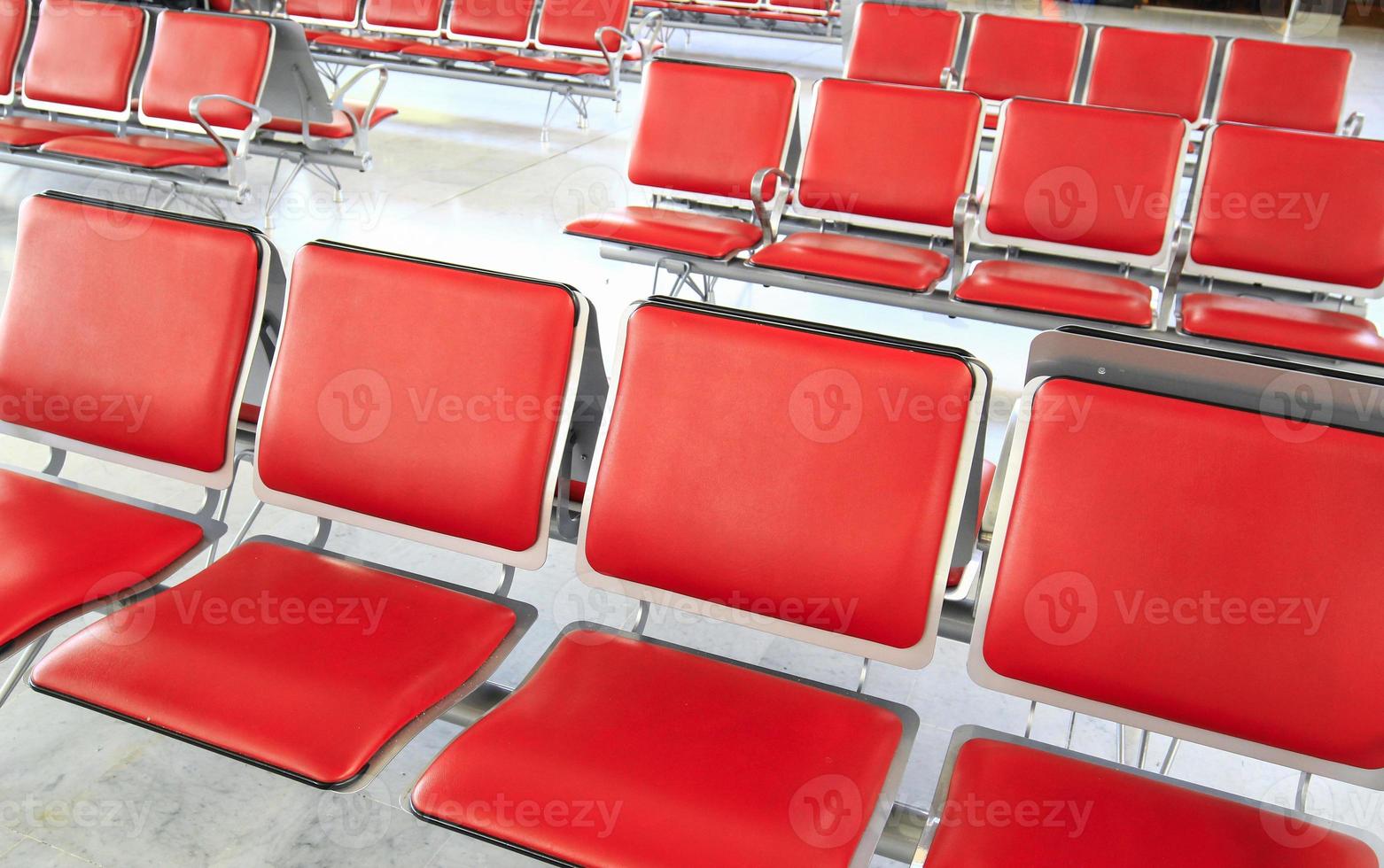 Red waiting room chairs photo