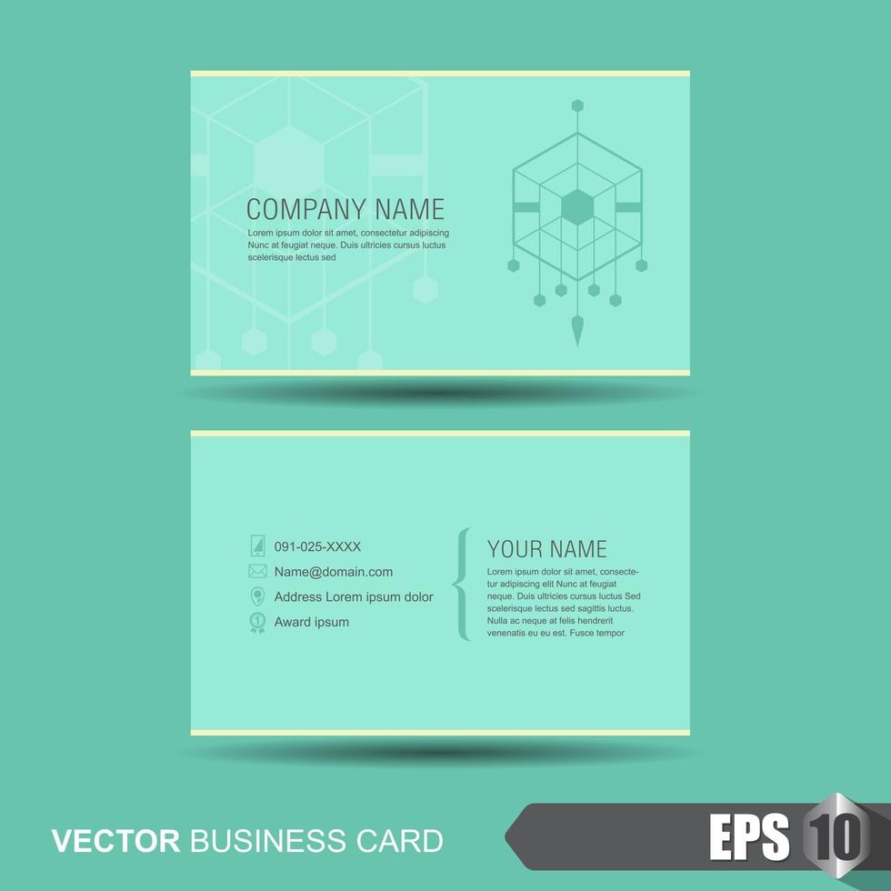 business card template vector