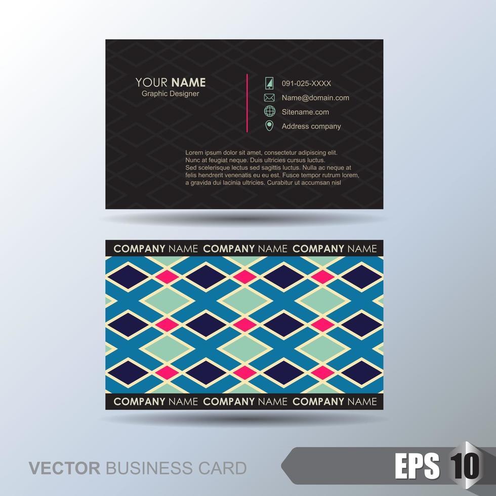 business card template vector