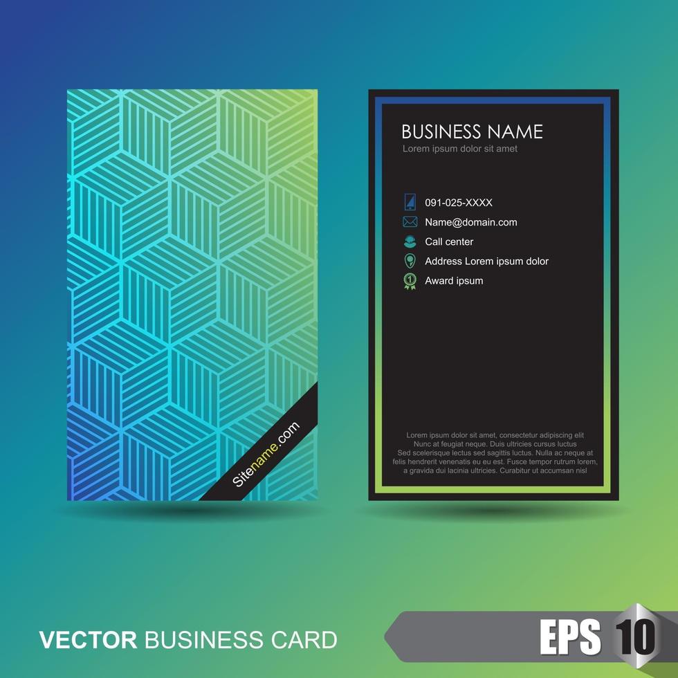 business card template vector