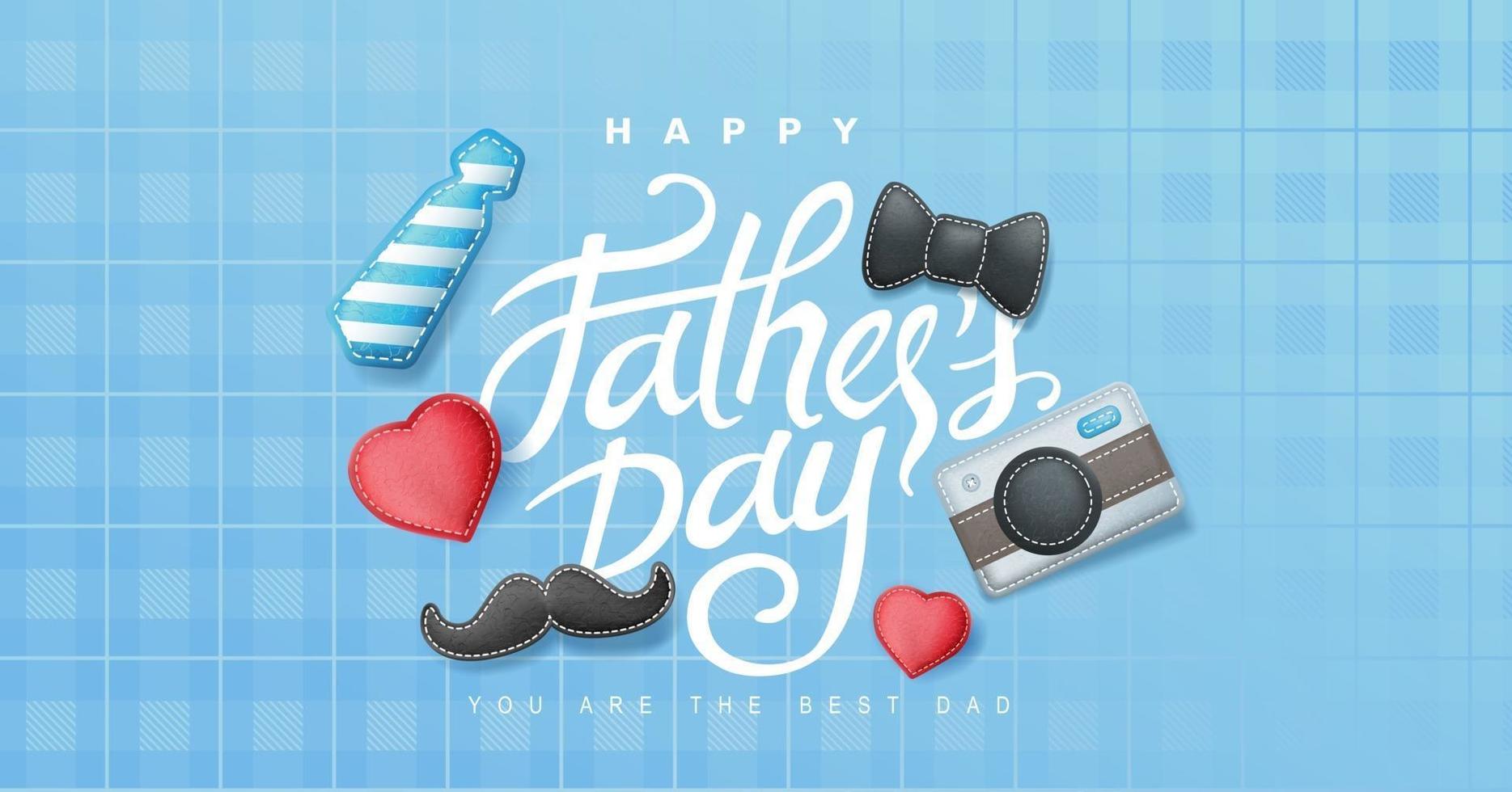 Happy Fathers Day banner background vector