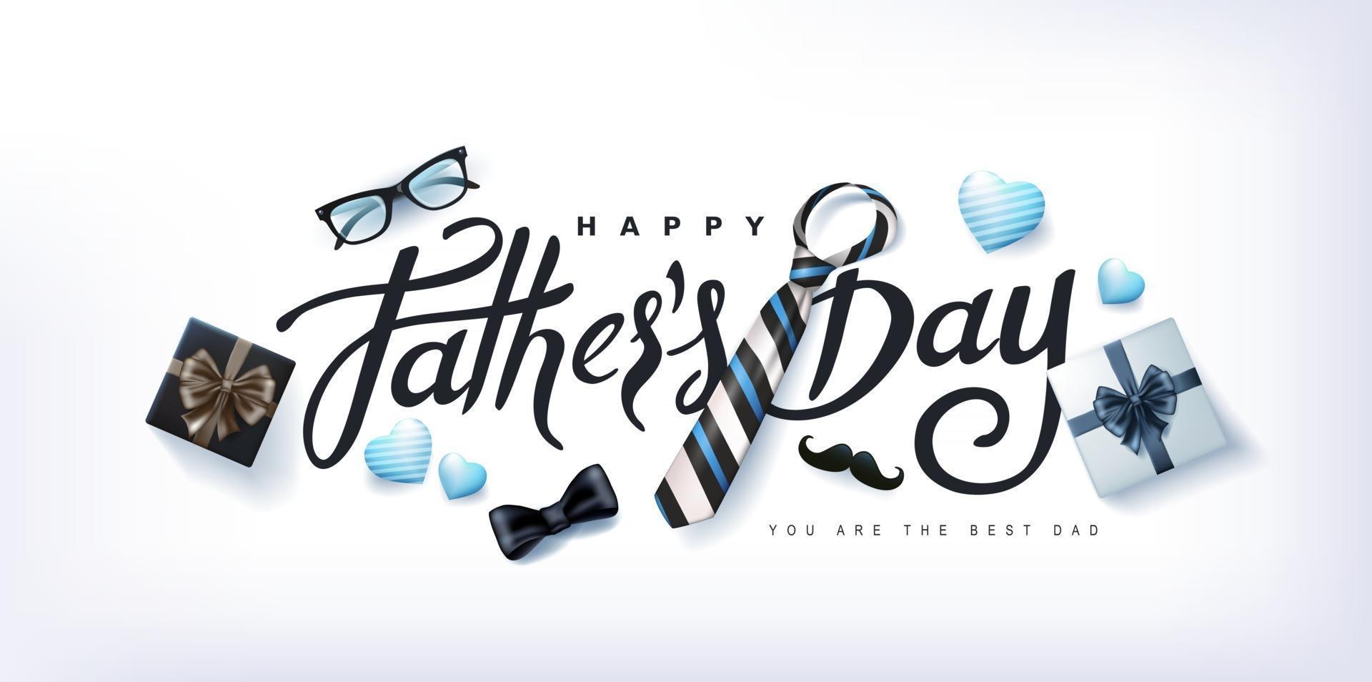 Happy Fathers Day banner background vector