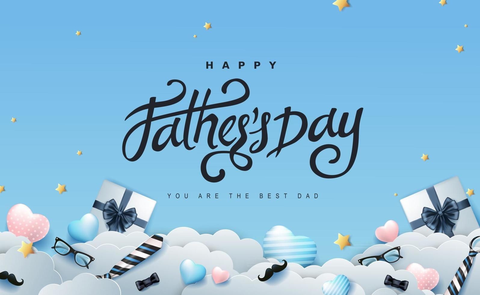 Happy Fathers Day banner background vector