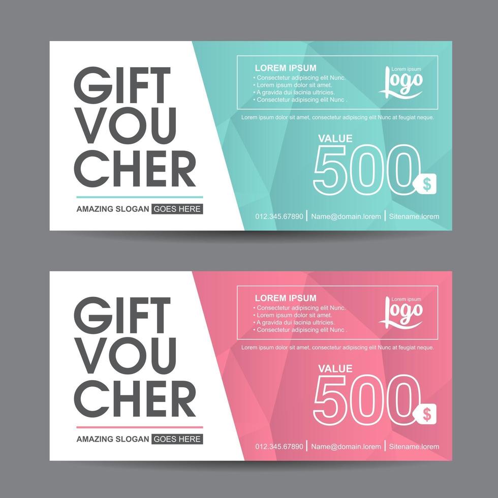 Gift Voucher discount template vector