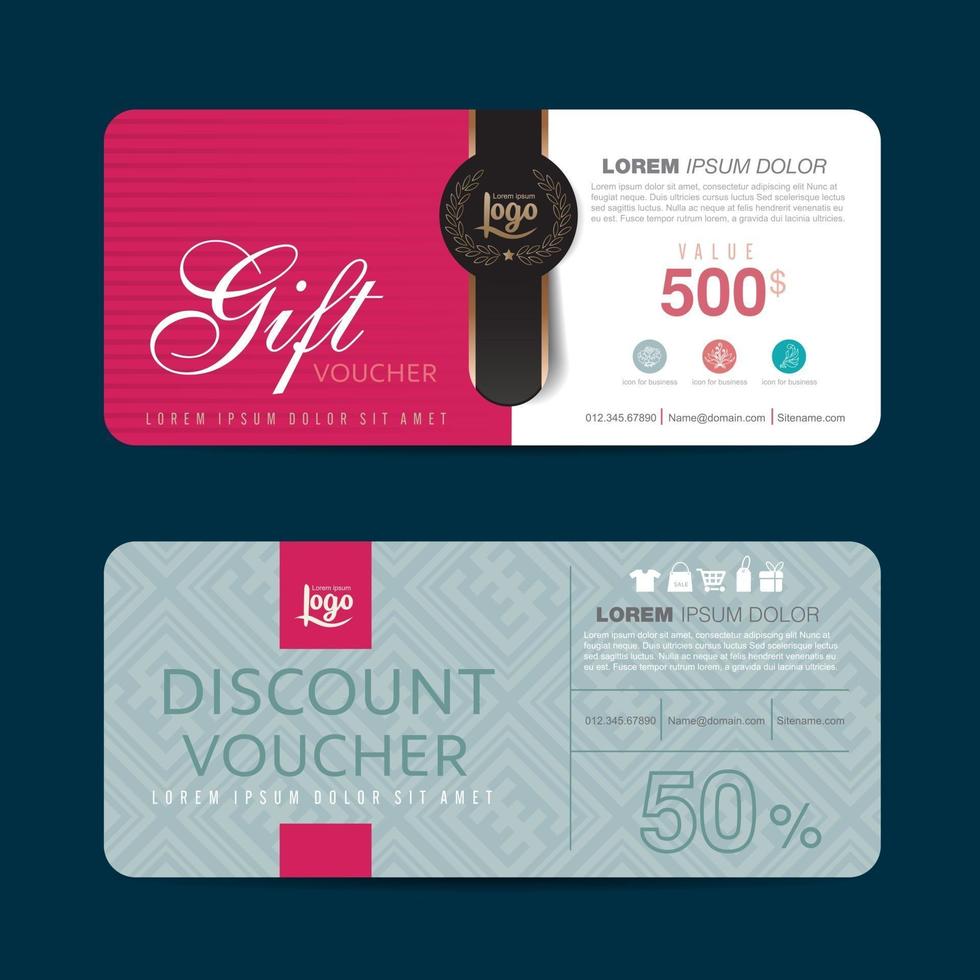 Gift Voucher discount template vector