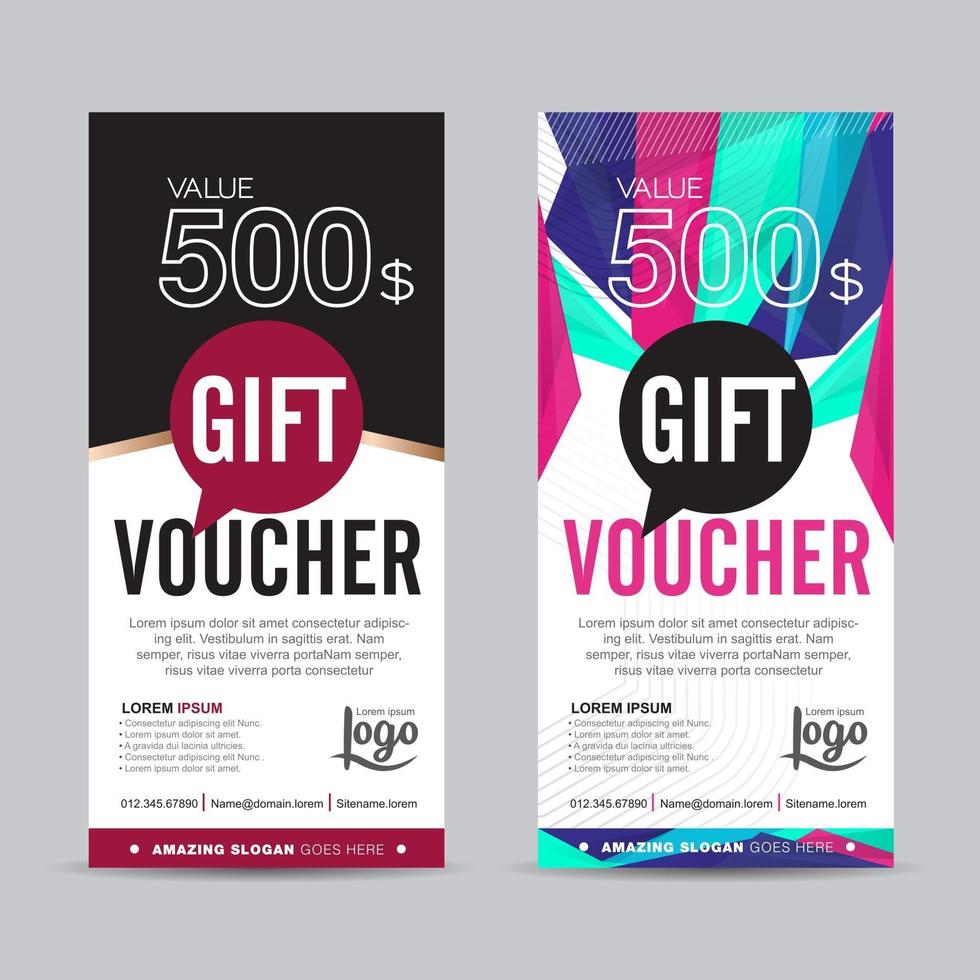 Gift Voucher discount template vector