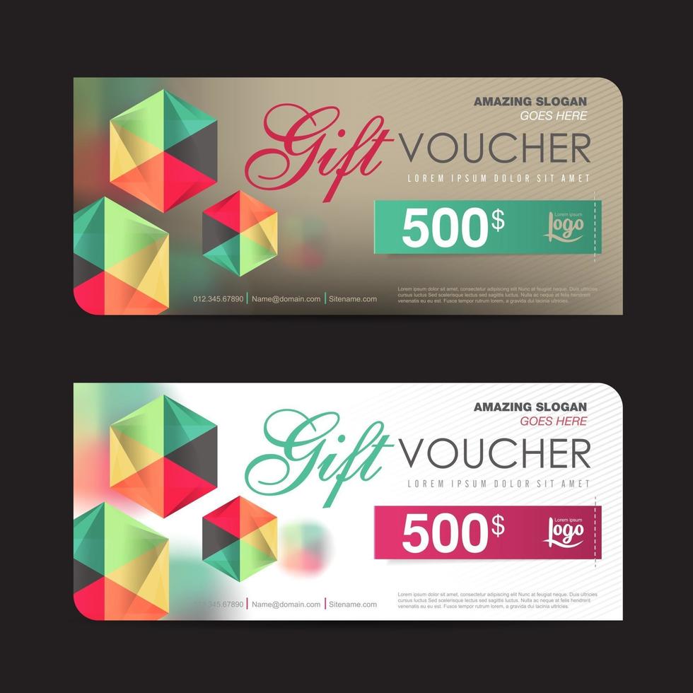 Gift Voucher discount template vector