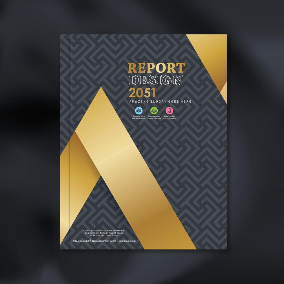 Modern Vector design template with abstract background design for corporate business annual report book cover brochure flyer poster