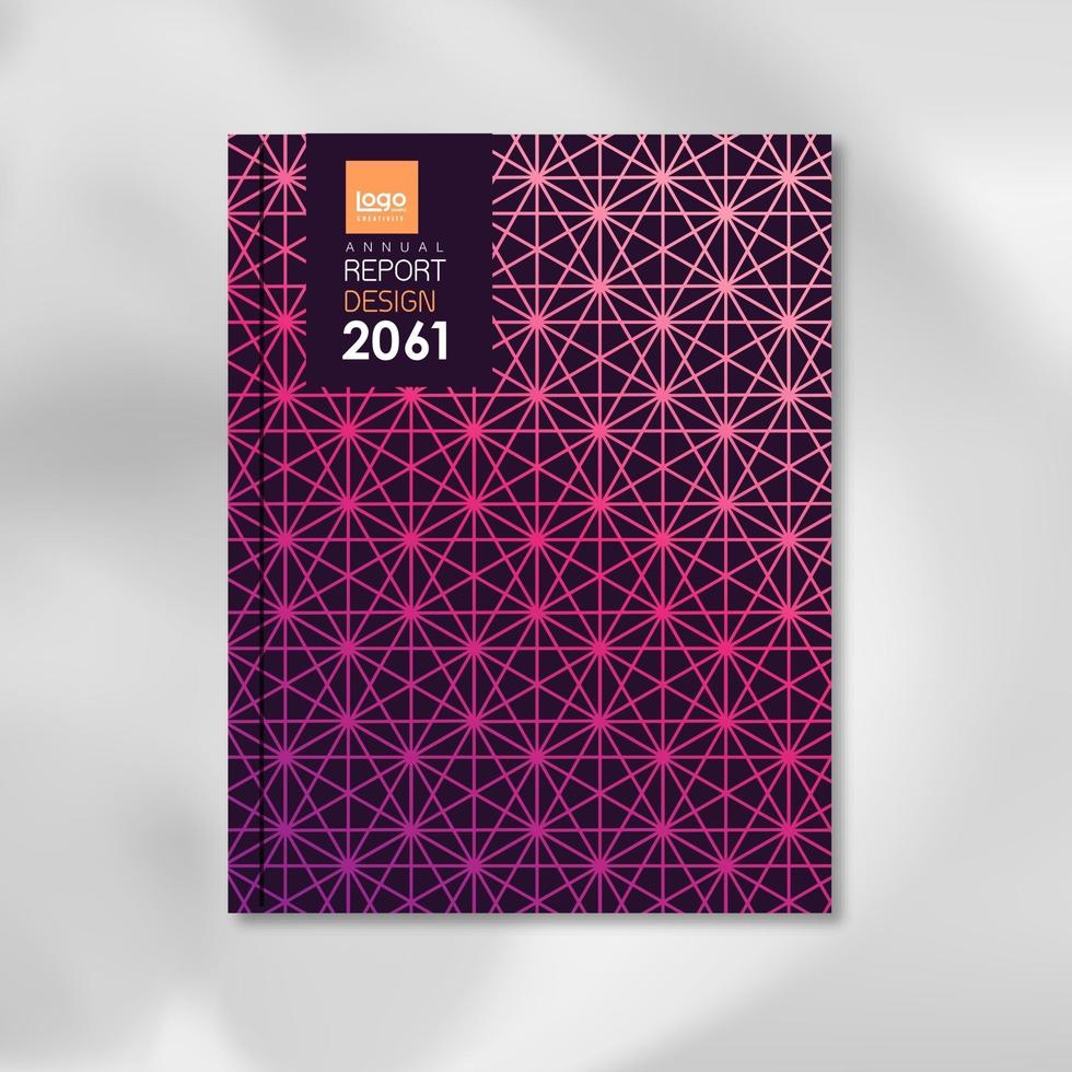 Plantilla de diseño vectorial moderno con diseño de fondo abstracto para el informe anual de negocios corporativos, portada de libro, folleto, folleto, cartel vector
