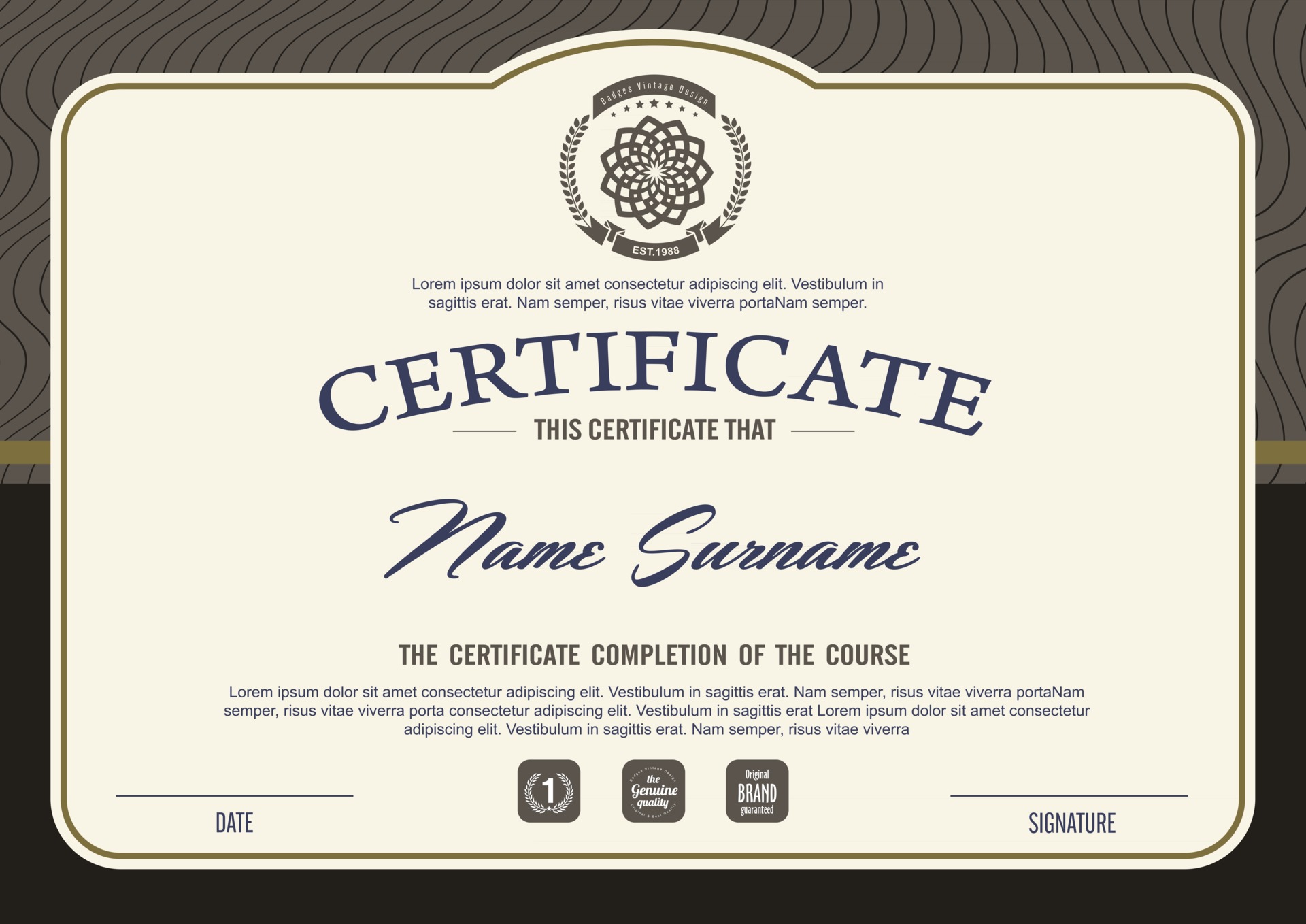 Qualification Certificate Template With Elegant Design 2562300 Vector sample-statement-letter-template-with-examples