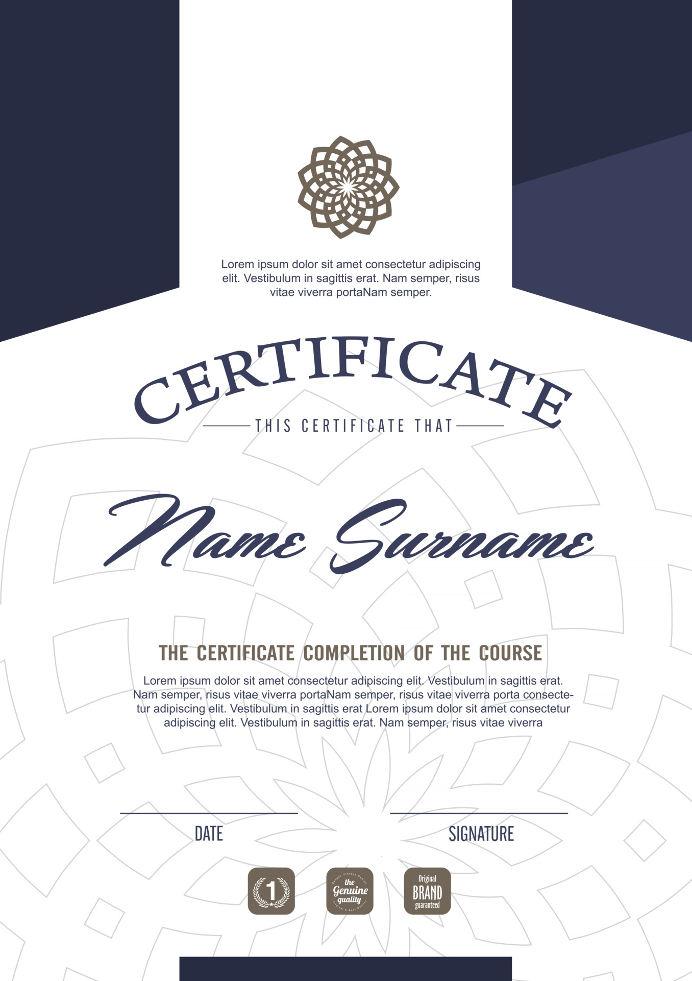 Qualification certificate template with elegant design 23 Intended For Qualification Certificate Template