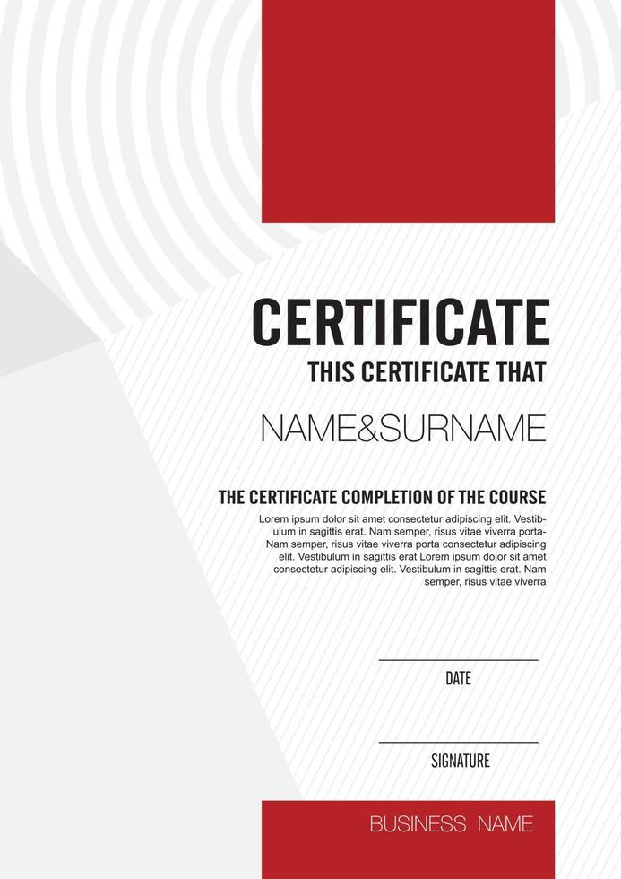 Qualification certificate template with elegant design vector