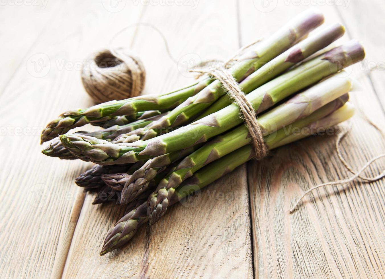 Fresh green asparagus photo