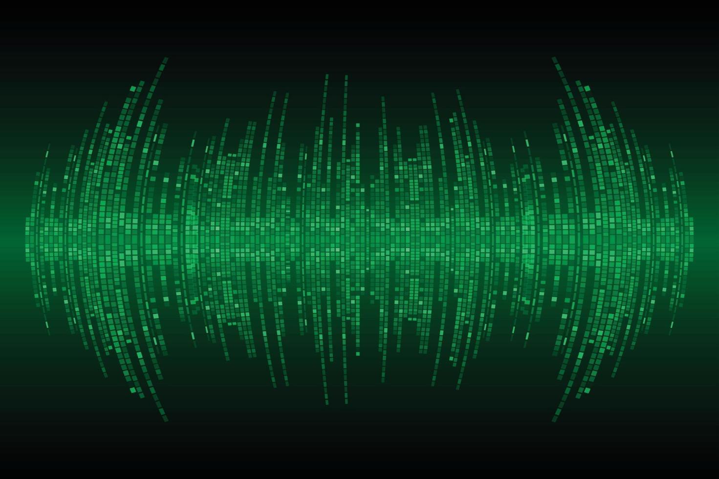 Sound waves oscillating dark light vector