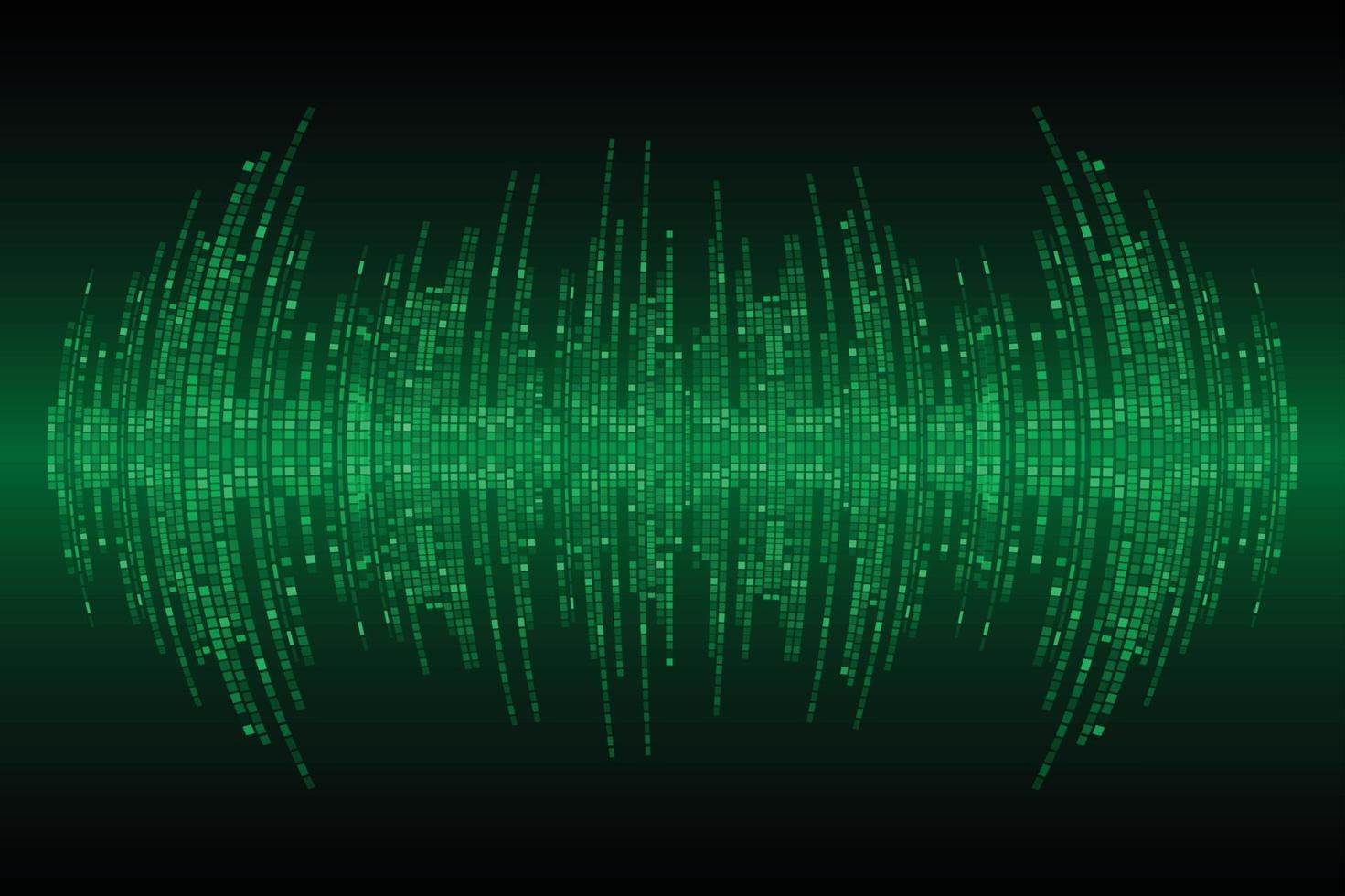 Sound waves oscillating dark light vector